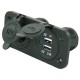 Enchufe 12 V con doble enchufe USB incorporado
