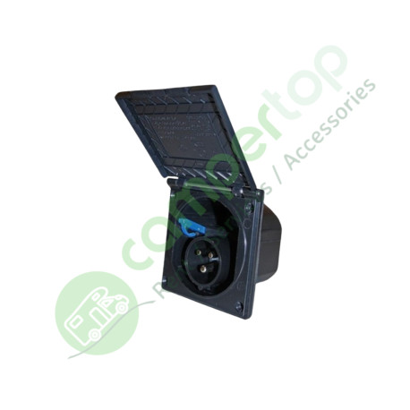 Enchufe para empotrar P 17 16 A negro